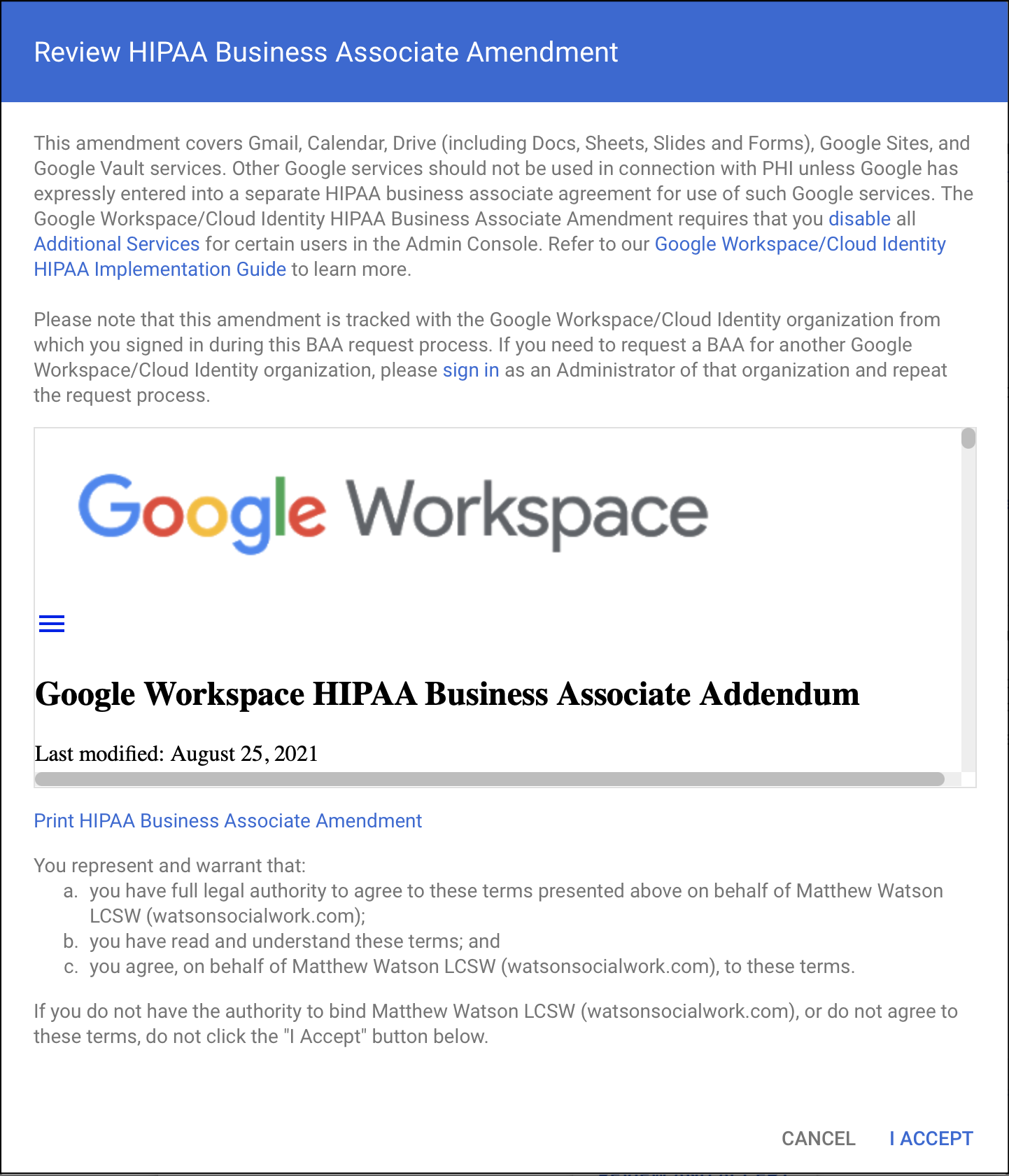 Is google forms hipaa compliant 